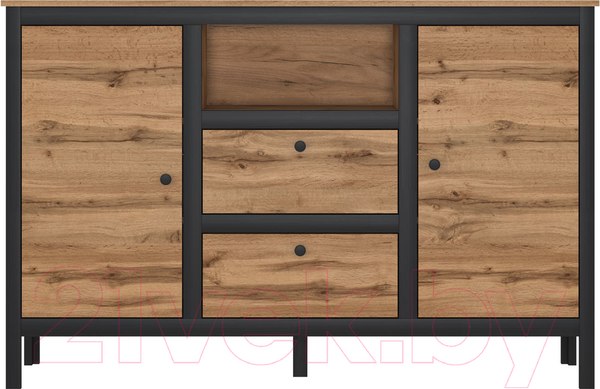 Изображение товара Тумба Black Red White Loft KOM2D2S/150 (дуб вотан/черный)