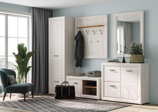 Изображение товара Тумба в прихожую Black Red White Malta B136-BUT1D2B (лиственница сибирская/орех лион)