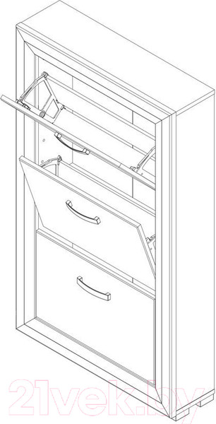 Изображение товара Тумба для обуви Black Red White Malta B136-BUT3B (лиственница сибирская/орех лион)
