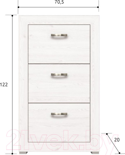 Изображение товара Тумба для обуви Black Red White Malta B136-BUT3B (лиственница сибирская/орех лион)