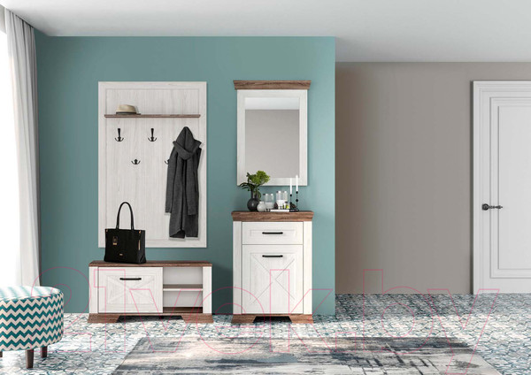 Изображение товара Вешалка для одежды Black Red White Marselle WIE/96 (ясень снежный/дуб сонома темный)