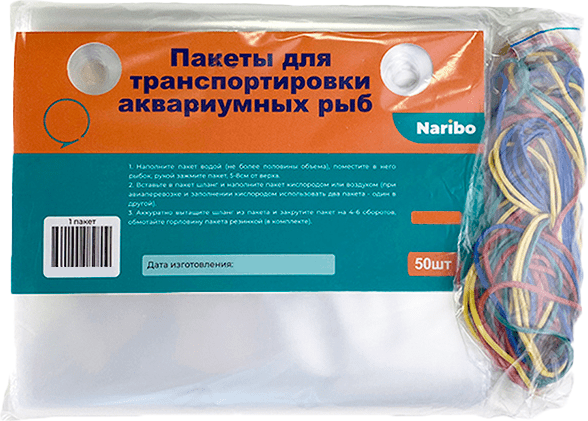 Изображение товара Пакет для перевозки рыбы Naribo 14x42см / NR-084582 (50шт)