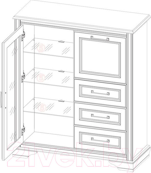 Изображение товара Тумба Black Red White Stylius B169-KOM1W1B3S (лиственница сибирская)