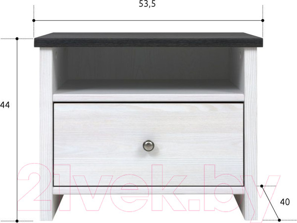 Изображение товара Прикроватная тумба Black Red White Порто KOM1S/50 (джанни/сосна ларико)