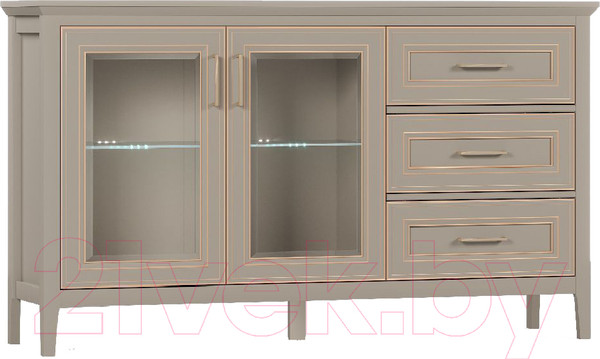 Изображение товара Тумба Black Red White Classic KOM2W3S с подсветкой (глиняный серый)