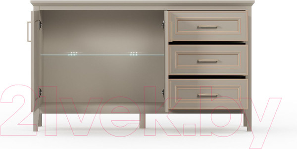 Изображение товара Тумба Black Red White Classic KOM2W3S с подсветкой (глиняный серый)