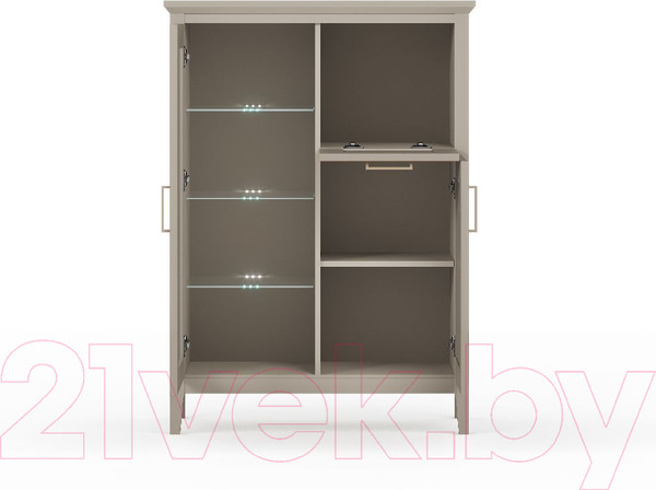Изображение товара Тумба Black Red White Classic KOM1W1D1B с подсветкой (глиняный серый)
