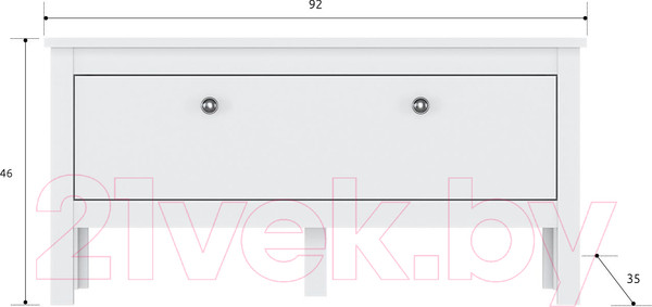 Изображение товара Тумба в прихожую Black Red White Ewa KOM1K/90 (белый)