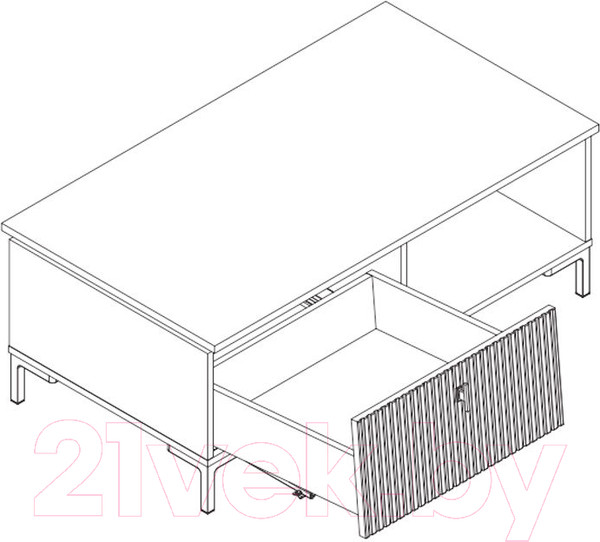 Изображение товара Журнальный столик Black Red White San Gimignano (антрацитовый/дуб нокс)