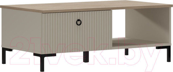 Изображение товара Журнальный столик Black Red White Domenica LAW1S (глиняный серый/дуб сильвержек ореховый)