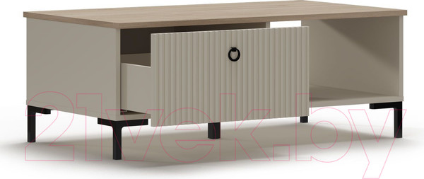 Изображение товара Журнальный столик Black Red White Domenica LAW1S (глиняный серый/дуб сильвержек ореховый)