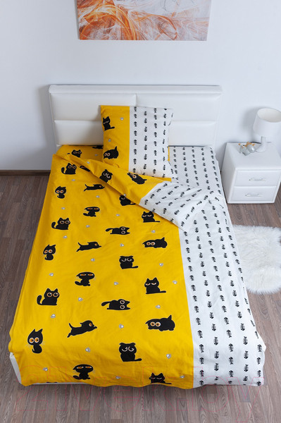 Изображение товара Комплект постельного белья Milanika Томас 1.5сп подростковый с наволочкой 70x70 (бязь)