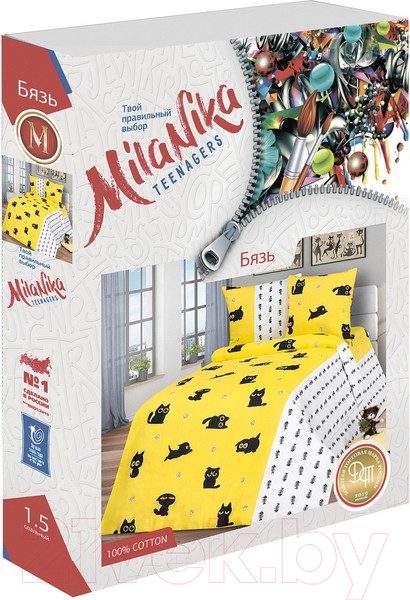 Изображение товара Комплект постельного белья Milanika Томас 1.5сп подростковый с наволочкой 70x70 (бязь)