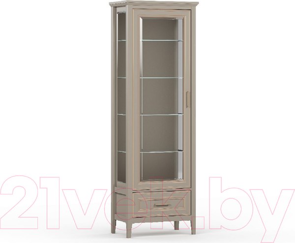 Изображение товара Шкаф с витриной Black Red White Classic REG1W1SZK (глиняный серый)