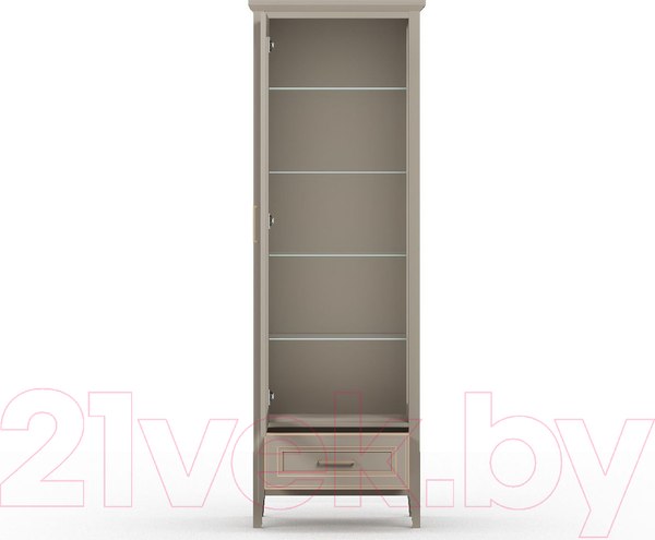 Изображение товара Шкаф с витриной Black Red White Classic REG1W1SZK (глиняный серый)