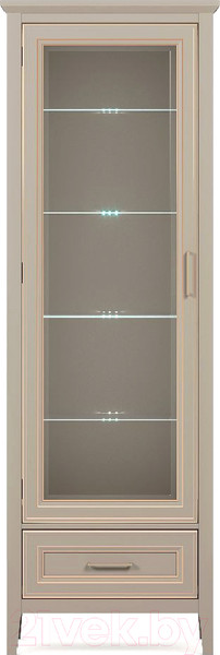 Изображение товара Шкаф с витриной Black Red White Classic REG1W1SZK с подсветкой (глиняный серый)