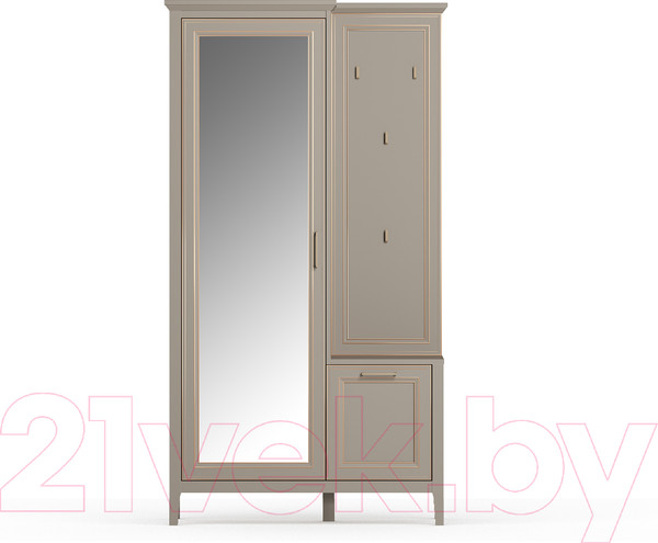 Изображение товара Секция в прихожую Black Red White Classic PPK/L (глиняный серый)