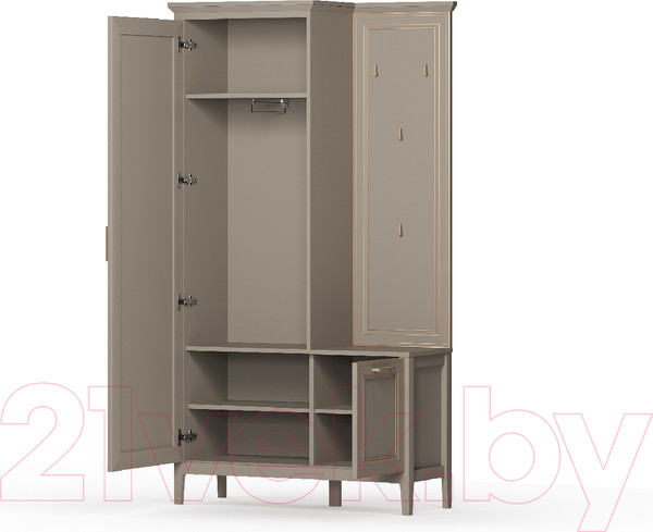 Изображение товара Секция в прихожую Black Red White Classic PPK/L (глиняный серый)