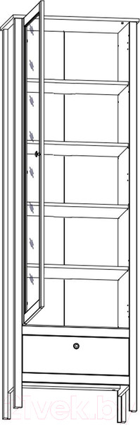 Изображение товара Шкаф с витриной Black Red White Ewa REG1W1S/65 (белый)