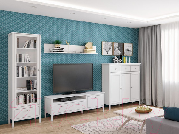 Изображение товара Шкаф с витриной Black Red White Ewa REG1W1S/65 (белый)