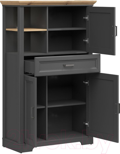 Изображение товара Шкаф Black Red White Jasmin REG3D1S (графит/дуб артизан)