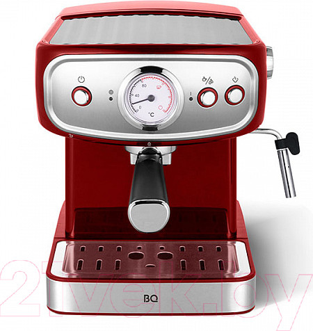 Изображение товара Кофеварка эспрессо BQ CM1006 (красный/стальной)