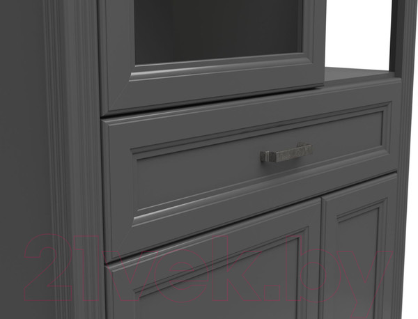 Изображение товара Шкаф с витриной Black Red White Jasmin REG1W2D1S (графит/дуб артизан)