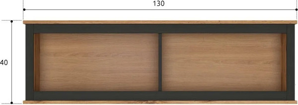 Изображение товара Полка-ячейка Black Red White Loft SFW/130 (дуб вотан/черный)