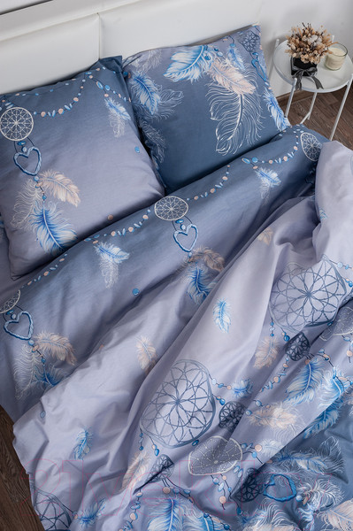 Изображение товара Комплект постельного белья Milanika Ловец снов евро (бязь)