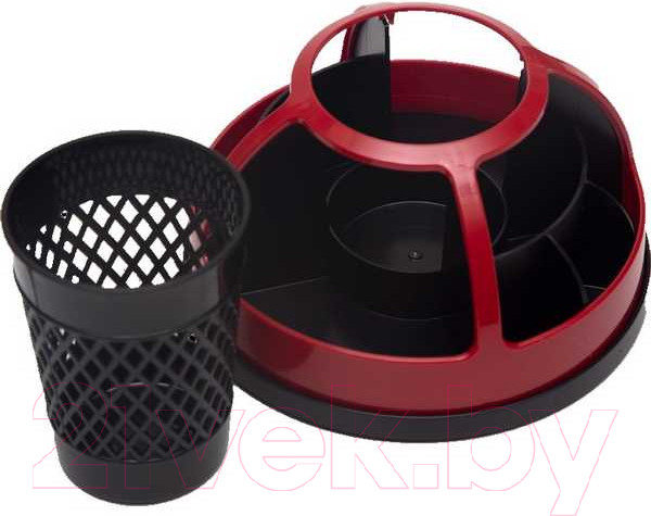Изображение товара Органайзер настольный deVente Whirling / 4102403 (черный/красный)