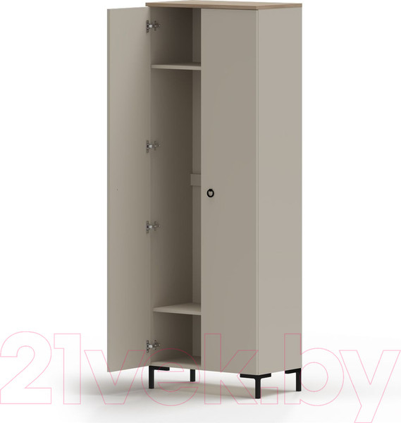 Изображение товара Шкаф Black Red White Domenica SZF2D (глиняный серый/дуб сильвержек ореховый)