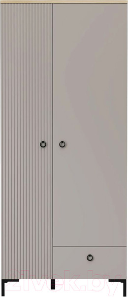 Изображение товара Шкаф Black Red White Domenica SZF2D1S (глиняный серый/дуб сильвержек ореховый)