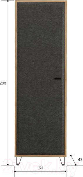 Изображение товара Шкаф Black Red White Grace SZF1D (дуб наварра)