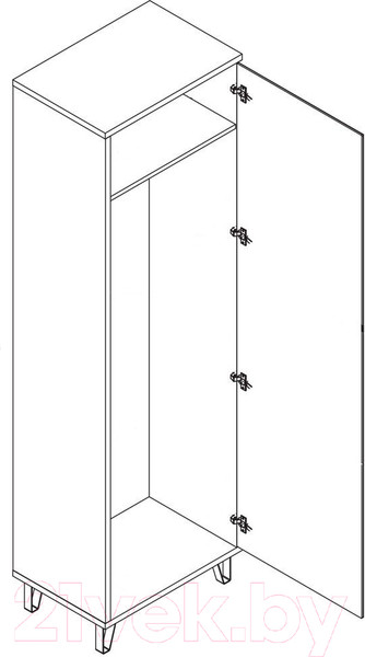 Изображение товара Шкаф Black Red White Grace SZF1D (дуб наварра)