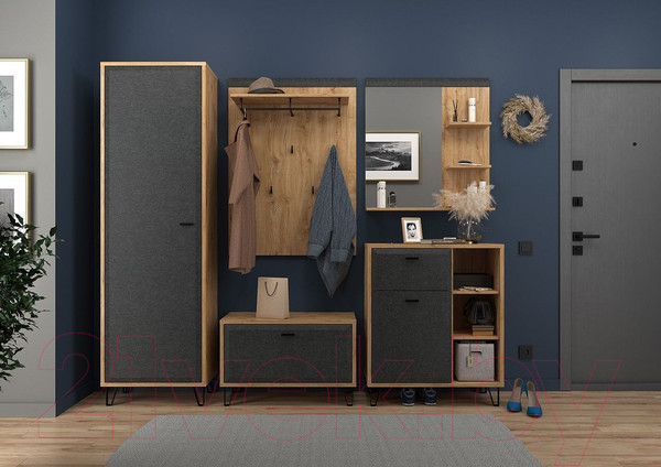 Изображение товара Шкаф Black Red White Grace SZF1D (дуб наварра)