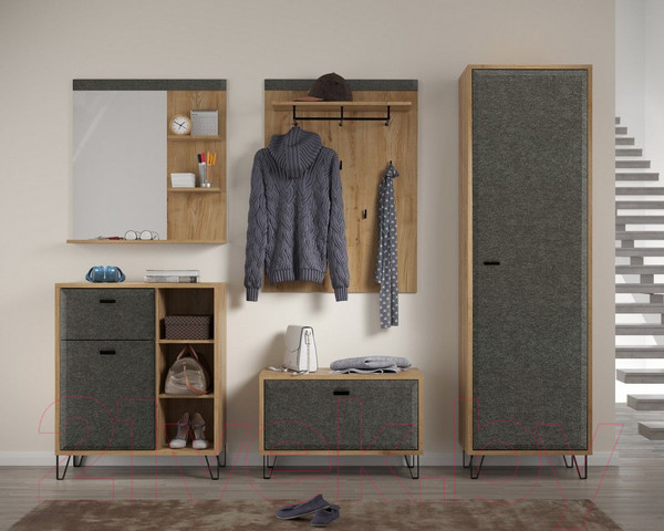 Изображение товара Шкаф Black Red White Grace SZF1D (дуб наварра)