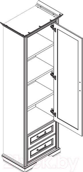 Изображение товара Шкаф Black Red White Stylius B169-REG1D2S (лиственница сибирская)
