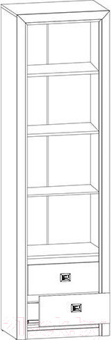 Изображение товара Шкаф-пенал Black Red White Коен REG1D2S (венге магия/штрокс)
