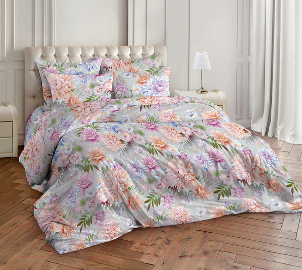 Изображение товара Комплект постельного белья Milanika Акварель семейный (бязь)