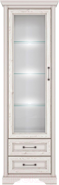 Изображение товара Шкаф с витриной Black Red White Stylius B169-REG1W2S с подсветкой (лиственница сибирская)