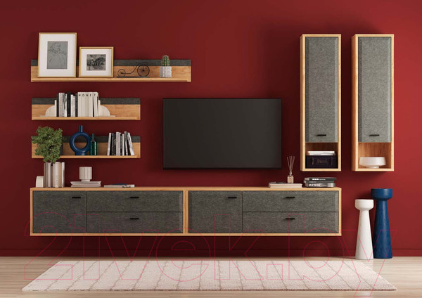 Изображение товара Полка Black Red White Grace POL140 (дуб наварра/графит)