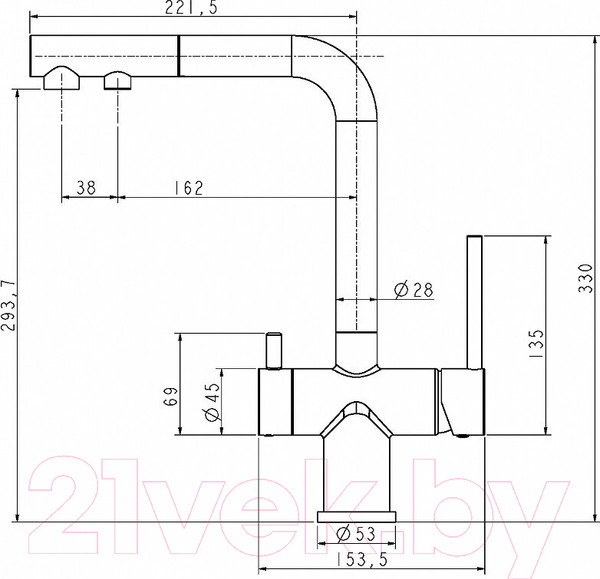 Изображение товара Смеситель Paulmark Serpentine Se213222-G