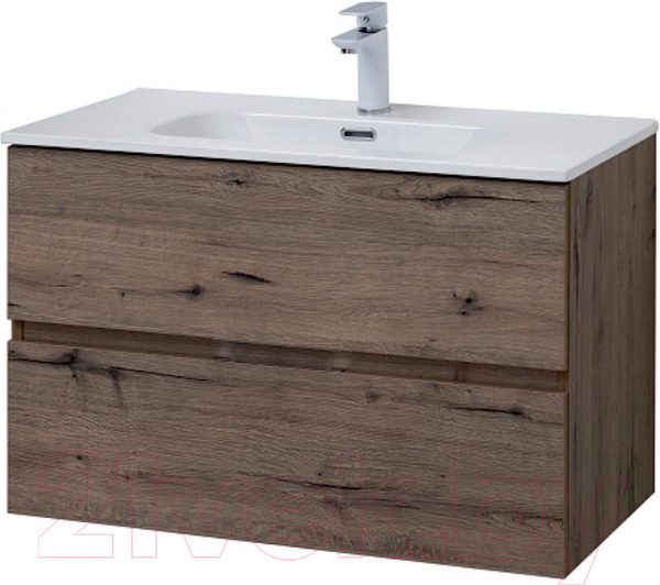 Изображение товара Тумба под умывальник Aquanet Алвита New 90 / 334187 (дуб веллингтон табак)
