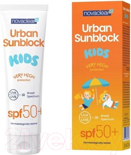Изображение товара Крем солнцезащитный Novaclear Urban Sunblock Kids SPF50+ для детей (125мл)