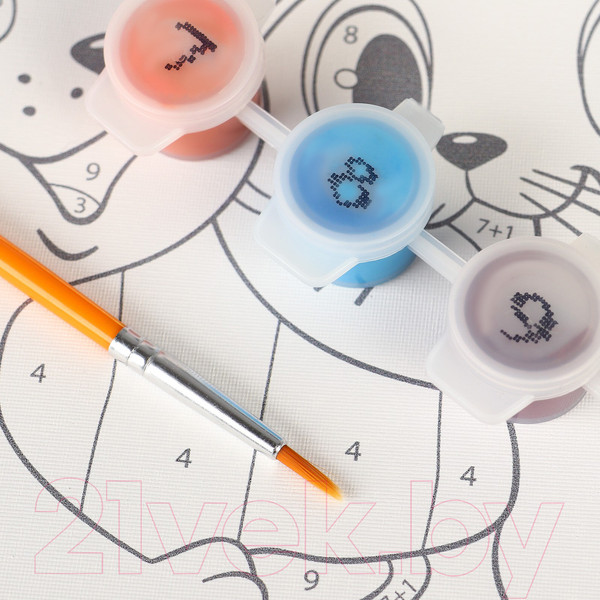 Изображение товара Картина по номерам Sima-Land Котенок и Щенок. Союзмультфильм / 10215345