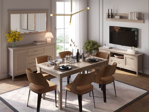 Изображение товара Обеденный стол Black Red White Classic STO/160 (глиняный серый)