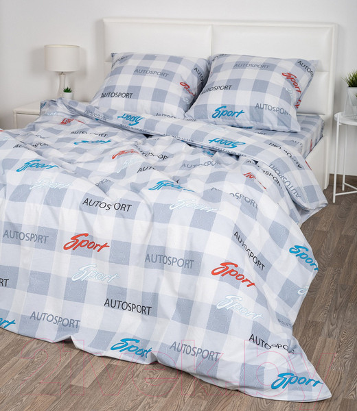 Изображение товара Комплект постельного белья Milanika Ралли подростковый 1.5сп (поплин)