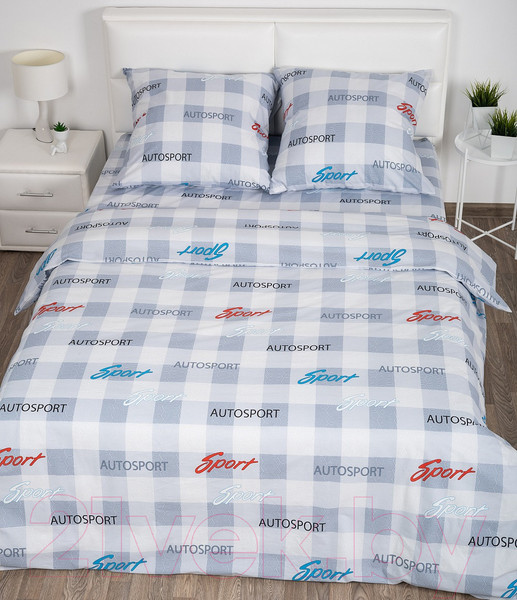 Изображение товара Комплект постельного белья Milanika Ралли Поплин Евро