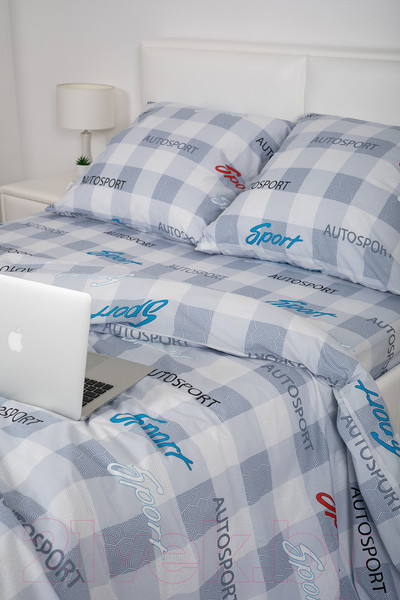 Изображение товара Комплект постельного белья Milanika Ралли Поплин Евро