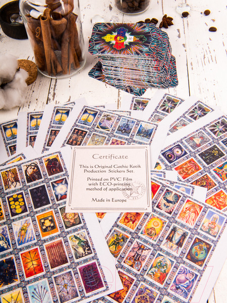 Изображение товара Набор наклеек Gothic Kotik Production Таро Алистер Кроули 1x78 / НаклКроули1